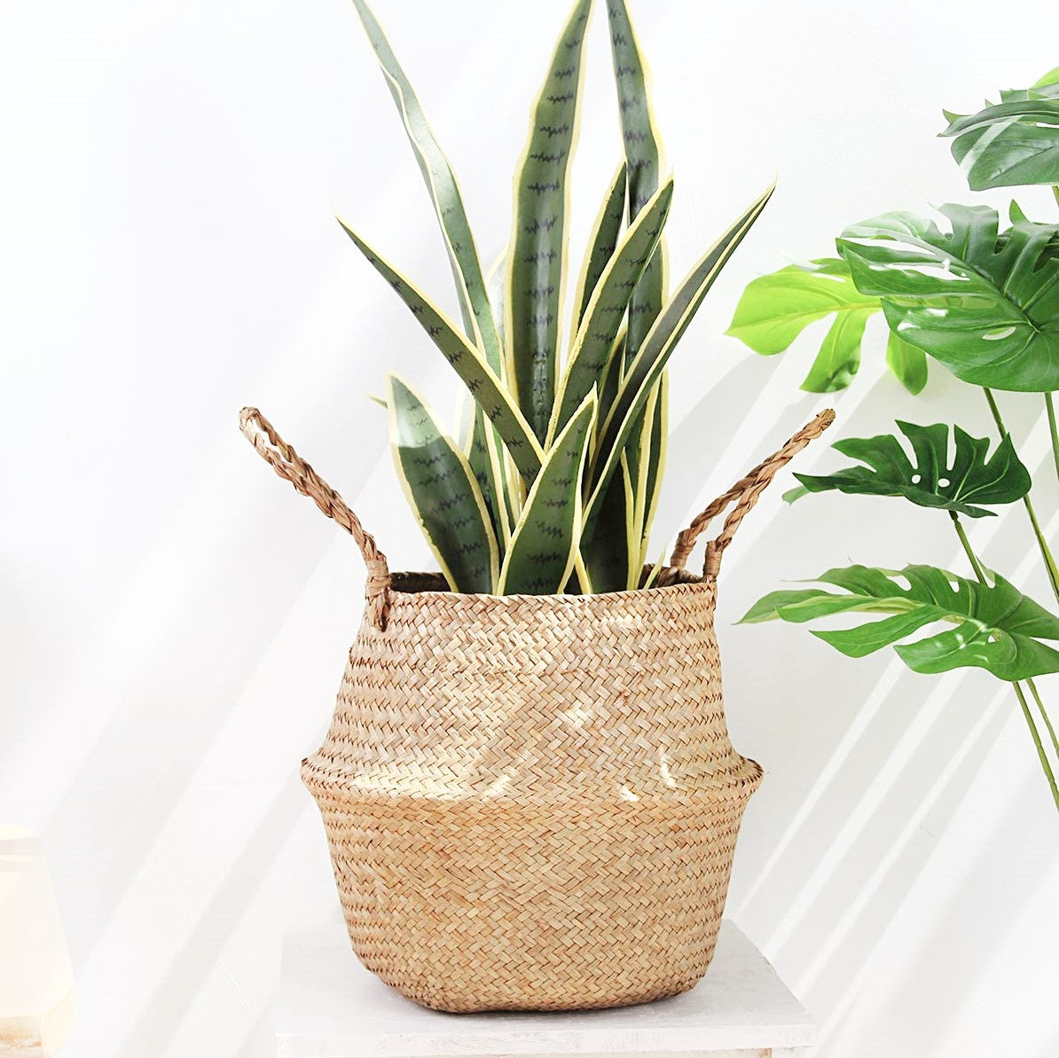 Woven Seagrass Belly Basket