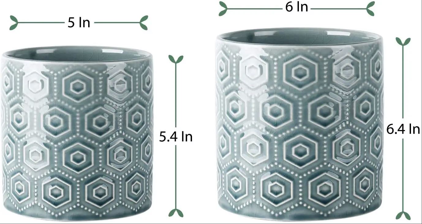 Blue Geometric Planter