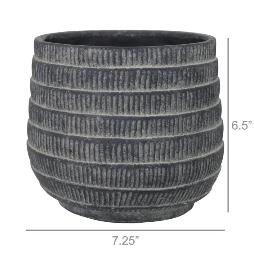 Cyrus Black Cement Planter