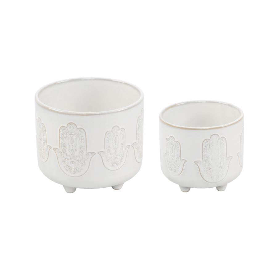 Hamsa Hand Footed Planter