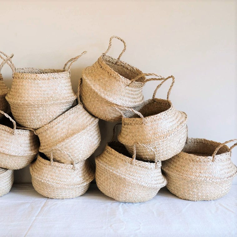 Woven Seagrass Belly Basket
