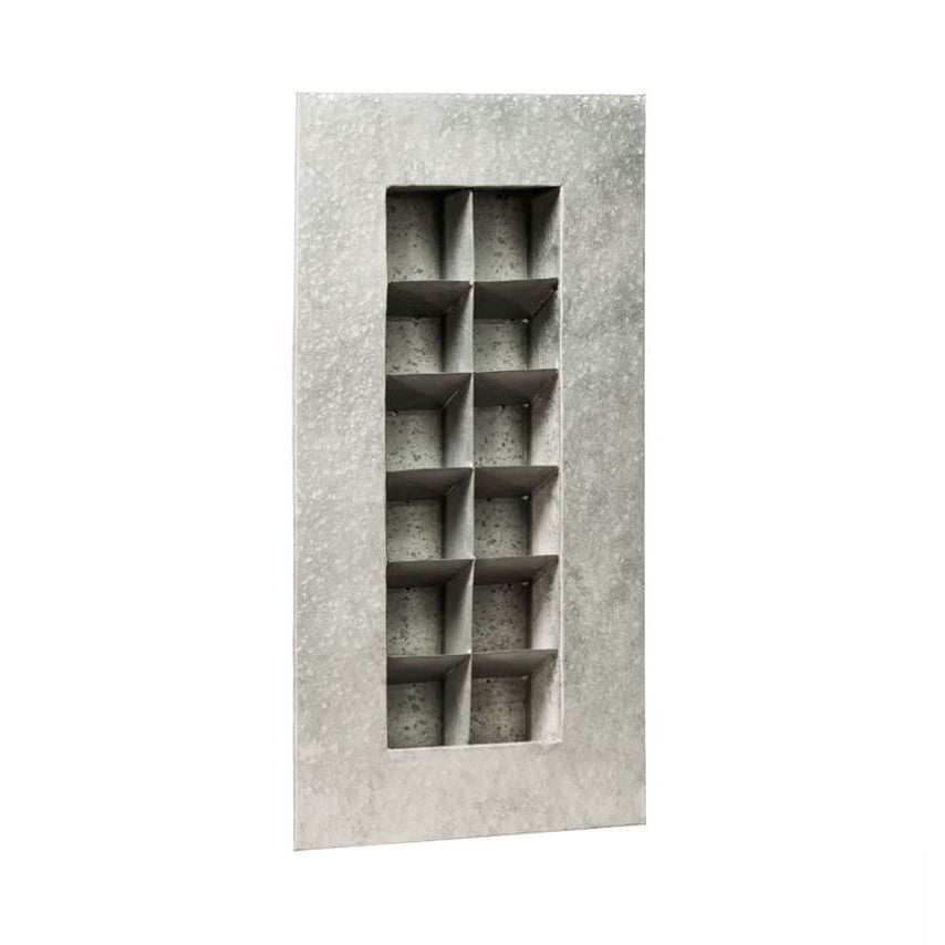 Aged Zinc Metal Wall Planter