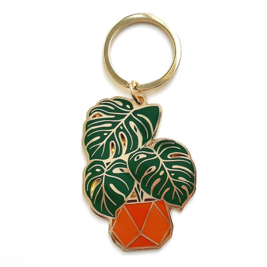 Monstera Keychain