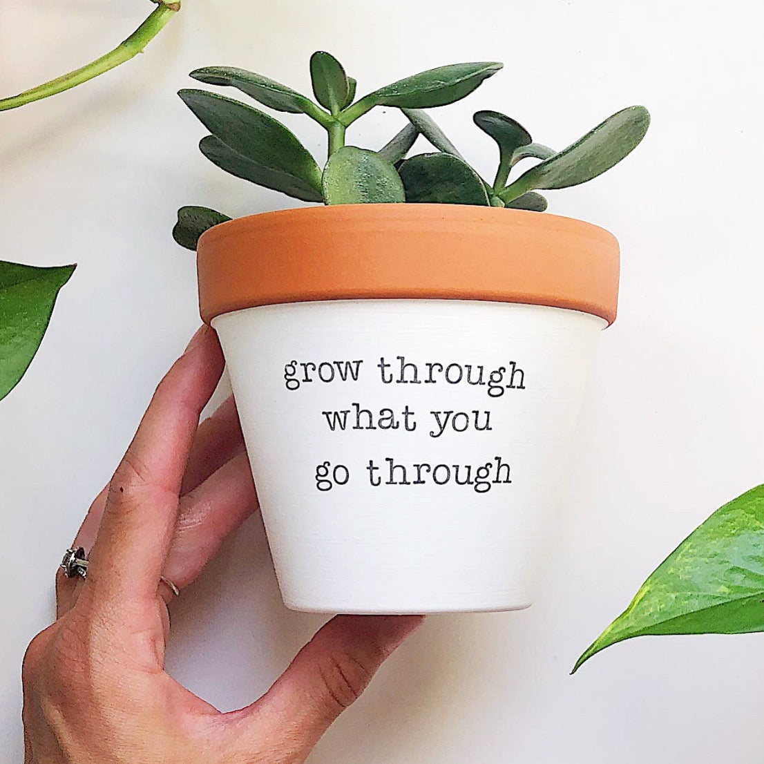 Grow Through What You Go Through Planter