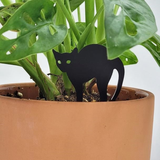 Black Cat Plant Stake