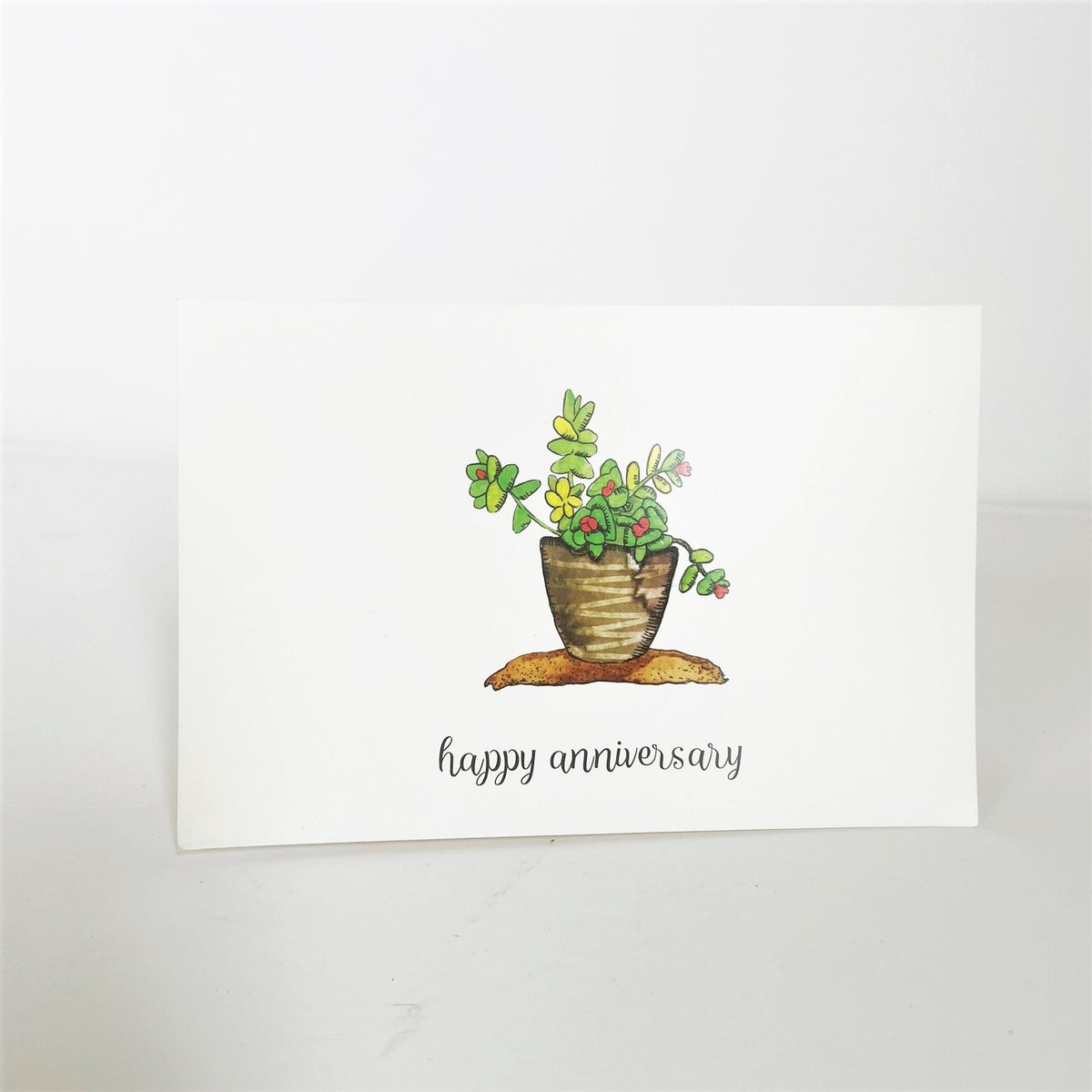 anniversary plant pot Happy Anniversary Card Plant