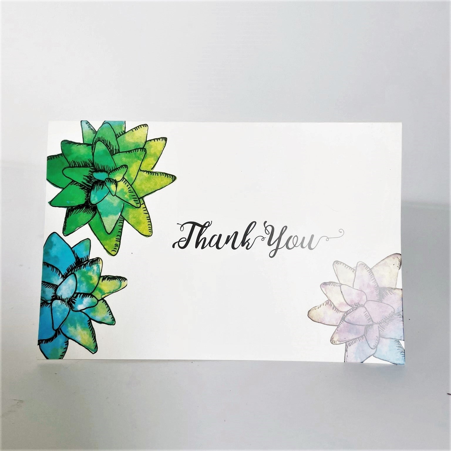 thank you succulents Thank You Card Succulents
