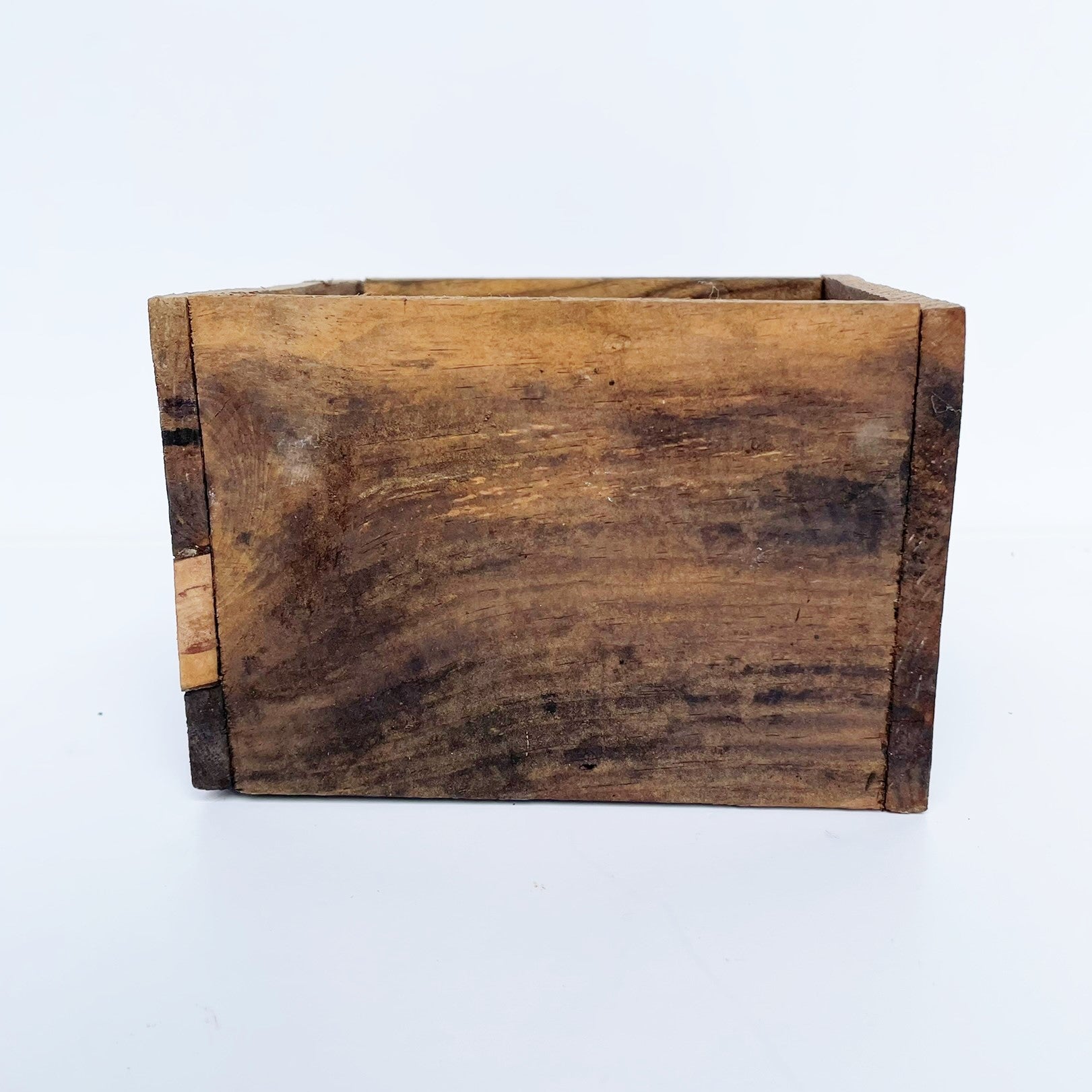 Wood Cube Cachepot Planter