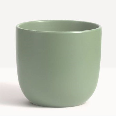 Green Contour Ceramic Planter