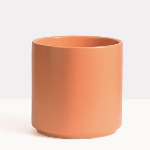 Peach Cylinder Ceramic Planter