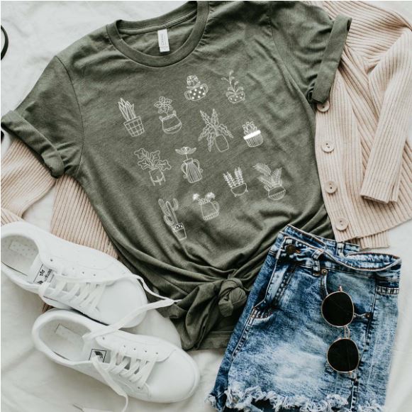 Plants All Over T-Shirt