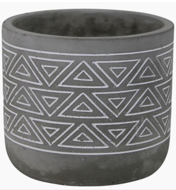 Totem Double Triangle Grey Cement Planter